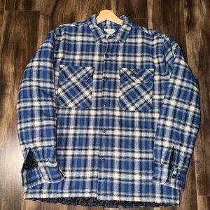 Blue Plaid Shirt Jacket